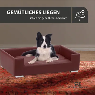 Rohrschneider Gepolstertes Hundesofa mit Chromfüssen