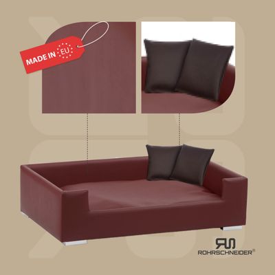 Rohrschneider Gepolstertes Hundesofa mit Chromfüssen