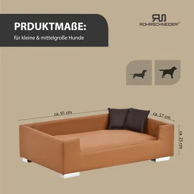 Rohrschneider Gepolstertes Hundesofa mit Chromfüssen