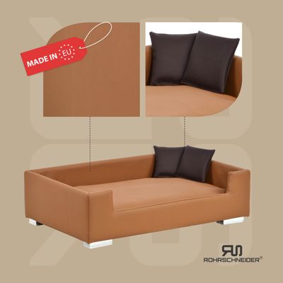 Rohrschneider Gepolstertes Hundesofa mit Chromfüssen