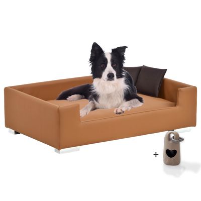 Rohrschneider Canapé pour chien rembourré avec pieds chromés