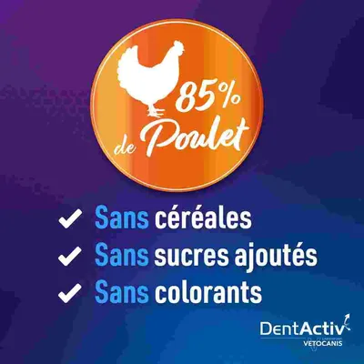 Vetocanis, Bâtonnets Hygiène Bucco-Dentaire pour Chat, DentActiv