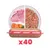 Lot de 40 Repas Frais au Porc 300g