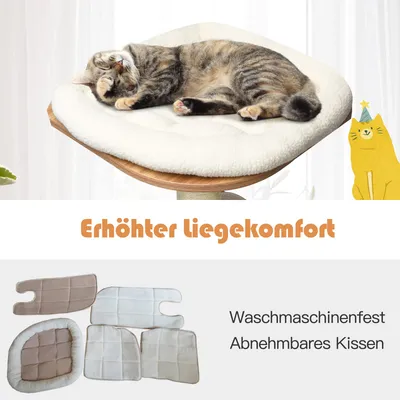 GIANTEX Katzenbaum mit 6Ebenen&großer Höhle,stabiler Kletterbaum für Katzen GIANTEX Katzenbaum mit 6Ebenen&großer Höhle,stabiler Kletterbaum für Katzen