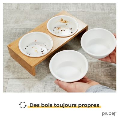 PiuPet Lot de 2 gamelles pour chat