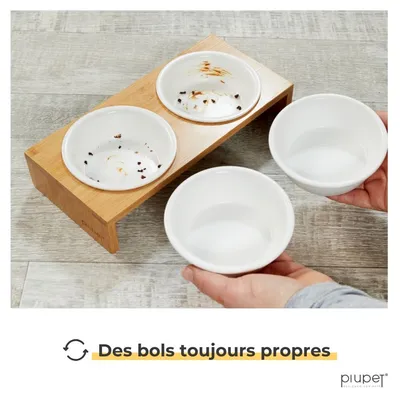 PiuPet Lot de 2 gamelles pour chat
