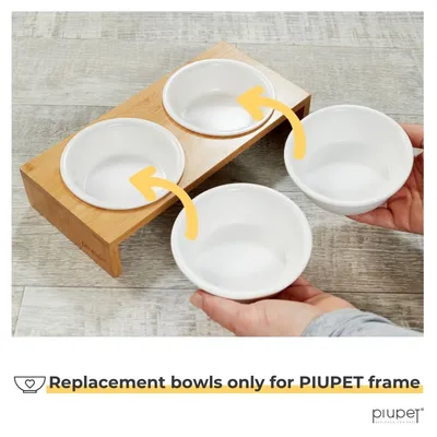 PiuPet Lot de 2 gamelles pour chat