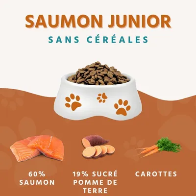 Wildfang® Croquettes Junior au saumon pour chiots - sans céréales