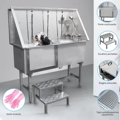 Monstershop Baignoire de Toilettage Inox