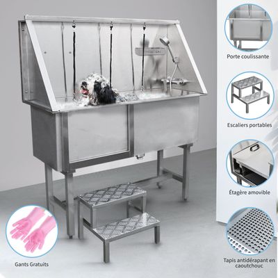 Monstershop Baignoire de Toilettage Inox