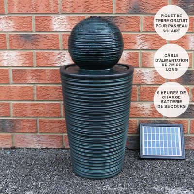 Monstershop Fontaine Boule Ronde Énergie Solaire
