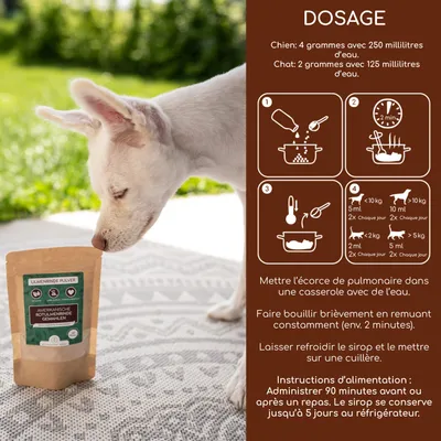 Wolfsbacher Natur Poudre d’écorce d’orme pour chiens