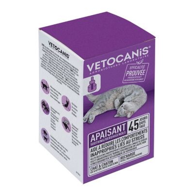 Vetocanis, 3x Recharges 48ml pour Diffuseur Apaisant Chat