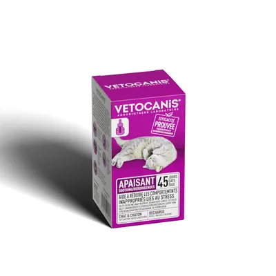 Vetocanis, 3x Recharges 48ml pour Diffuseur Apaisant Chat
