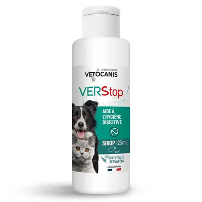 Vetocanis, Lot de 3 Sirops contre les Vers intestinaux, Chien et Chat