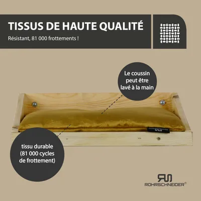 Rohrschneider Marche d'escalade naturelle avec coussin