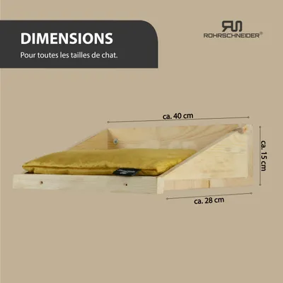 Rohrschneider Marche d'escalade naturelle avec coussin