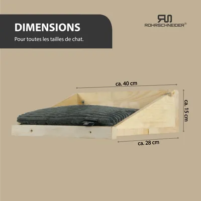 Rohrschneider Marche d'escalade naturelle avec coussin