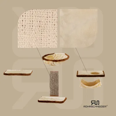 Rohrschneider Mur d'escalade pour chats composé de six parties