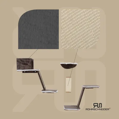 Rohrschneider 8-teilige Katzenkletterwand