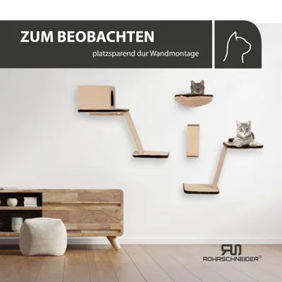 Rohrschneider Mur d'escalade pour chats composé de huit parties