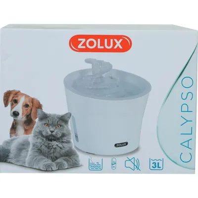 zolux - Fontaine à eau Calypso 3 litres grise pour chat et chien