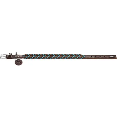 HUNTER Collier Solid Education Cord, marron/turquoise