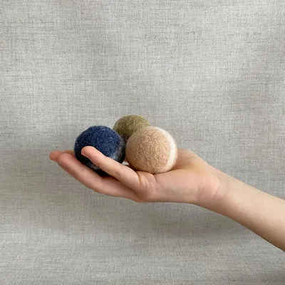 Bagane Lot de 3 balles de jeu pour chat en feutre de laine Bala