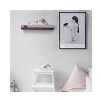 Bagane Etagère hamac chat design, bois noyer Kissa