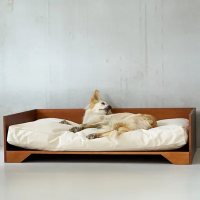 Bagane Canapé chien / chat design en bois, coussin moelleux amovible King Bagane Canapé chien / chat design en bois, coussin moelleux amovible King
