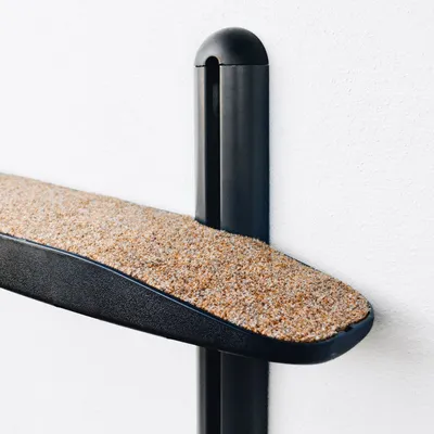 Bagane Arbre à chat mural design 2 plateformes, socle noir Moon