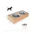 Bagane Set 2 gamelles surélevées, support mural en bois blanc Dubuo