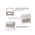 Bagane Set 2 gamelles surélevées, support mural en bois blanc Dubuo