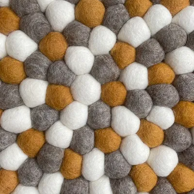 Bagane Panier chat apaisant en feutre de laine mocca Jena