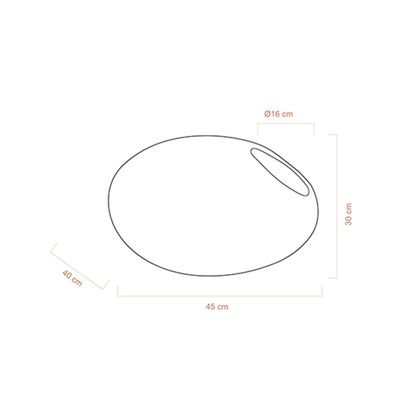Bagane Grotte chat design galet en feutre de laine Dunga