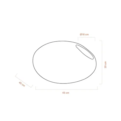 Bagane Grotte chat design galet en feutre de laine Dunga