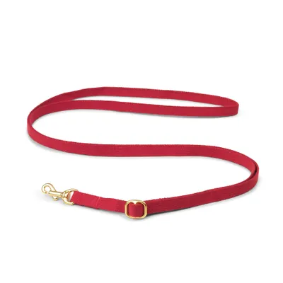 Bagane Laisse réglable à poignée en coton bio, finition dorée Smuk