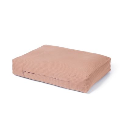 Bagane Coussin pour chien moelleux, en coton bio corail Hvad