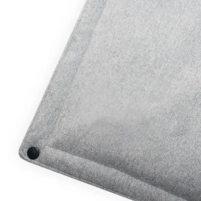 Bagane Tapis de voyage pour chien pliable en tissu gris clair Sarna
