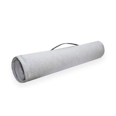 Bagane Tapis de voyage pour chien pliable en tissu gris clair Sarna
