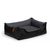 Bagane Panier chien design déhoussable, cuir végan noir Kuma