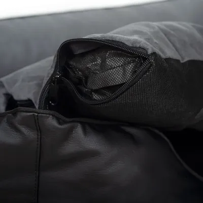 Bagane Panier chien design déhoussable, cuir végan noir Kuma