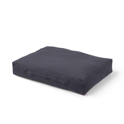 Bagane Coussin pour chien moelleux, en coton bio gris anthracite Hvad