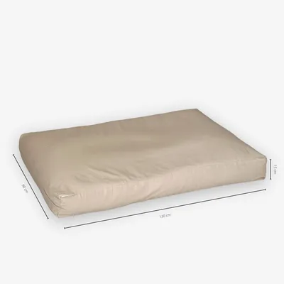 Bagane Coussin chien à mémoire de forme, déhoussable en tissu vanille Star