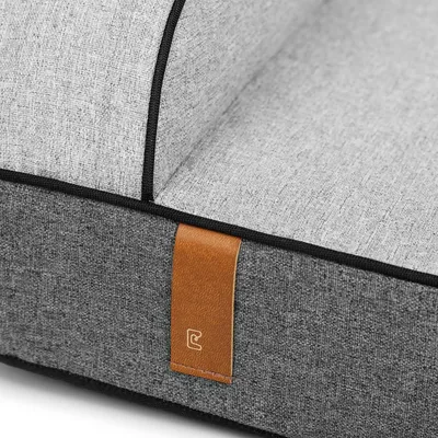 Bagane Coussin chien orthopédique à mémoire de forme, gris clair Sohva