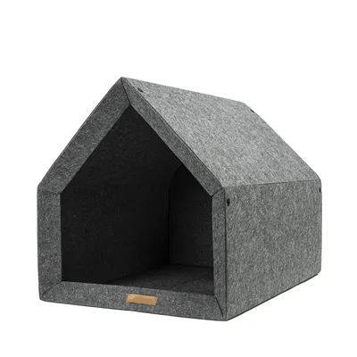 Bagane Niche d'intérieur chien / chat, design et écologique, gris Sanka