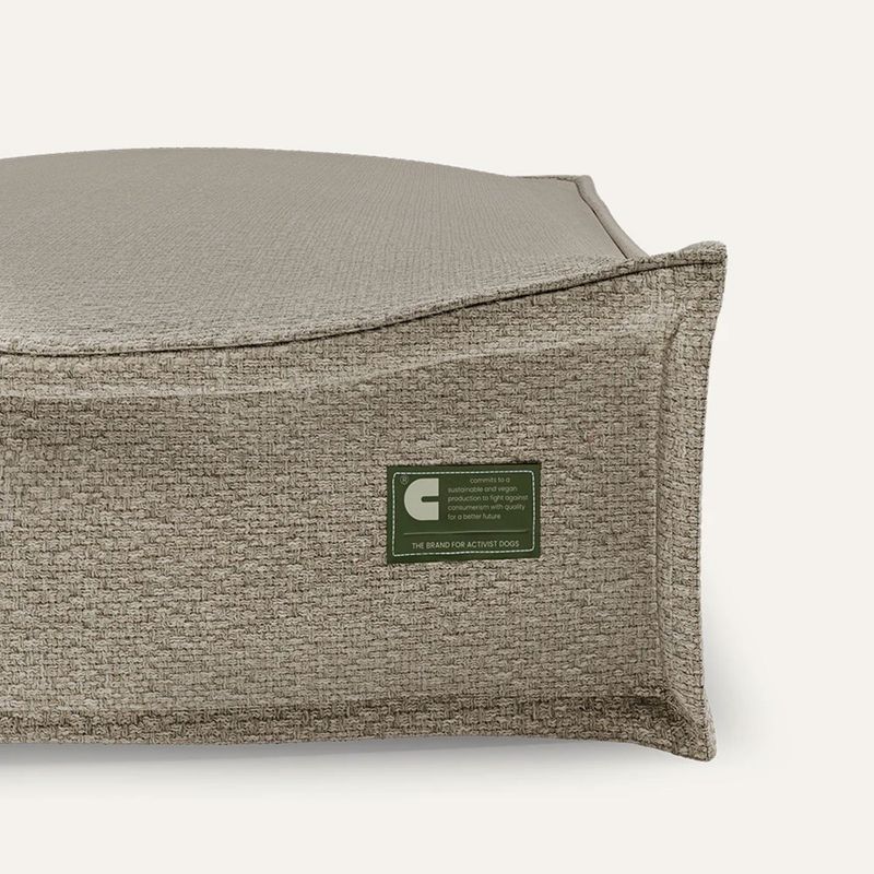 Bagane Lit pour chien / chat, déhoussable en tissu beige Quaddra