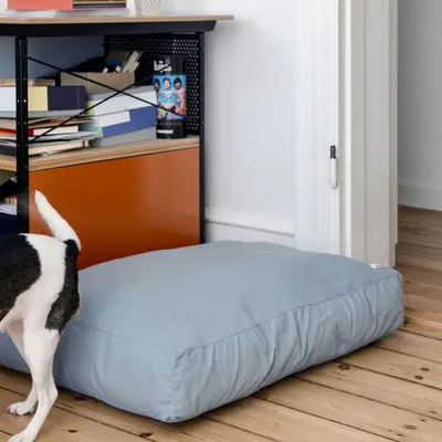 Bagane Coussin pour chien moelleux, en coton bio bleuet Hvad