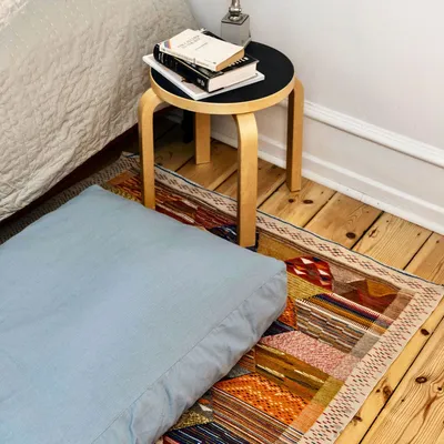 Bagane Coussin pour chien moelleux, en coton bio bleuet Hvad