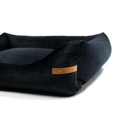 Bagane Panier grand chien / chat noir, écologique au toucher velours Ecow Bagane Panier grand chien / chat noir, écologique au toucher velours Ecow